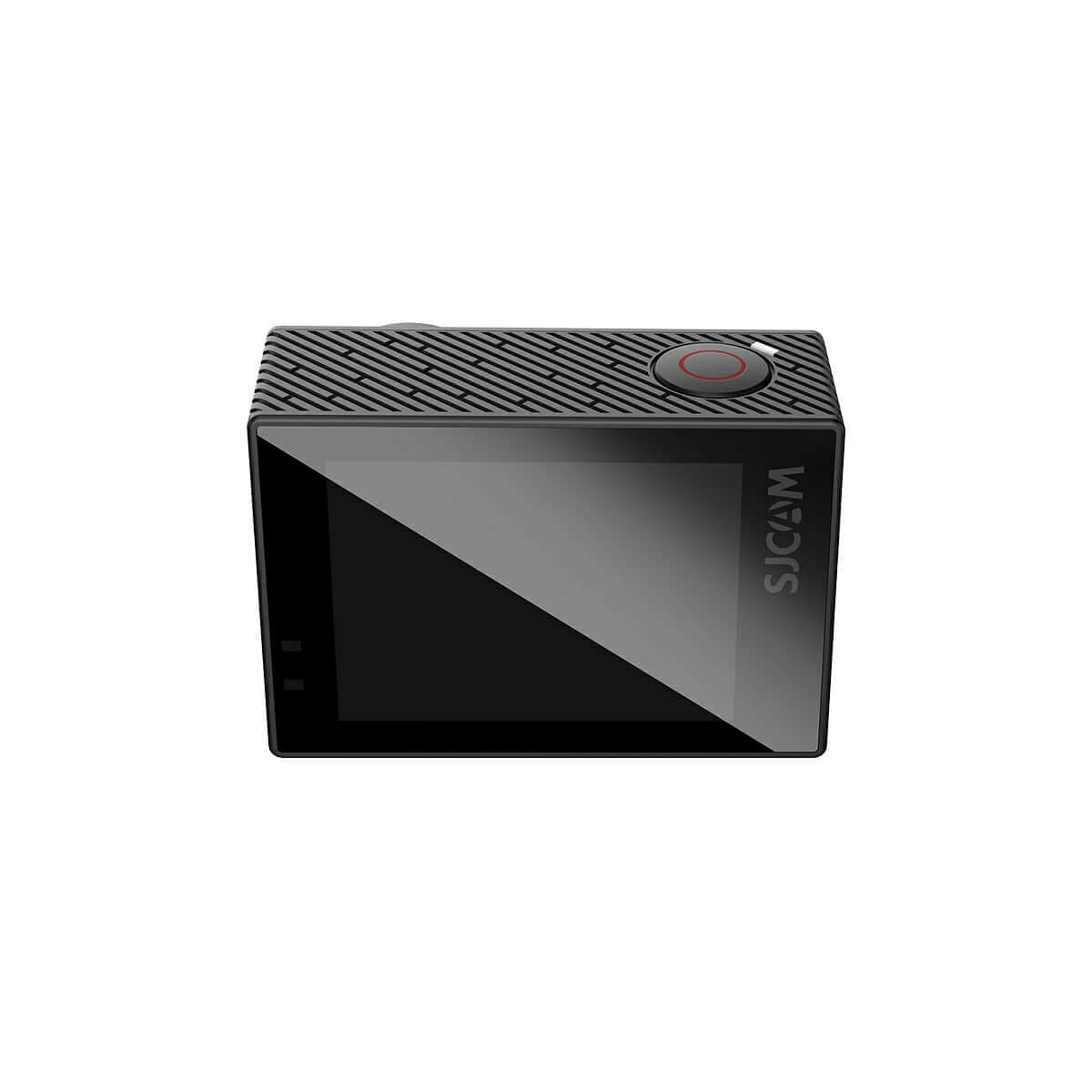 SJ6 Pro Action Camera showing the main touch screen and design features from an overhead view.