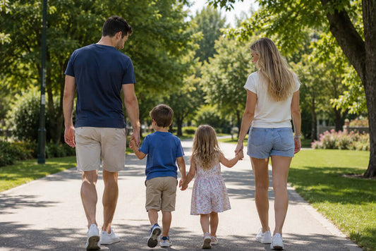 The Ultimate Father’s Day Gift Guide: 3 Stubborn Dads Who Actually Need an Action Cam with family walking in the park.