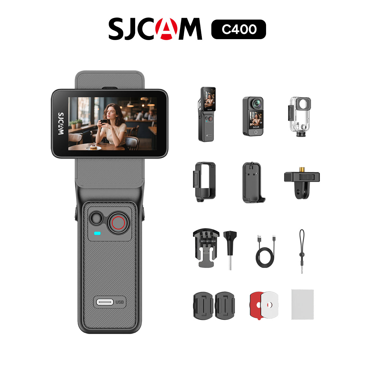 C400 3-in-1 Handheld Action Camera
