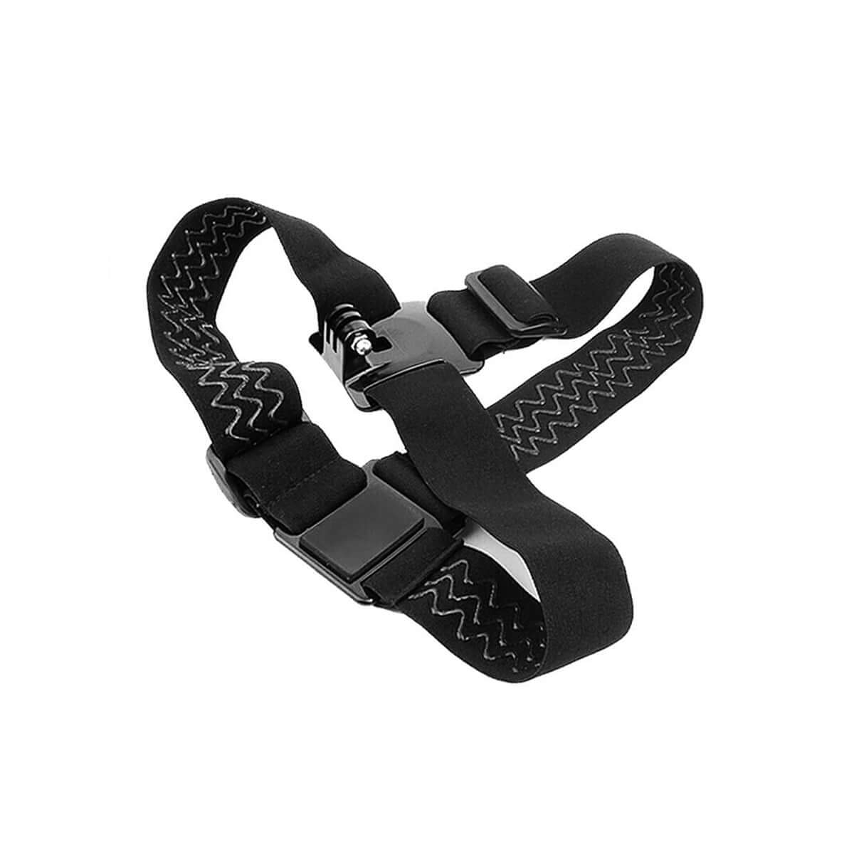 Adjustable black Head Strap for secure camera mounting and comfortable fit.